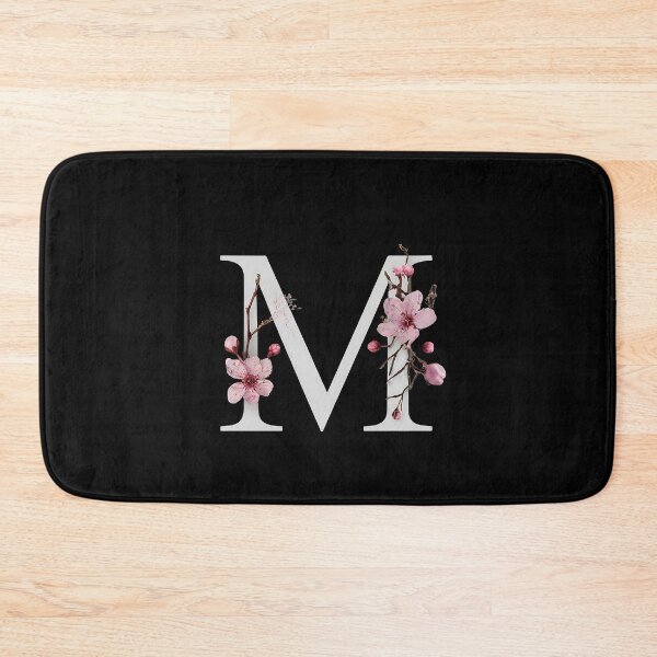 Item preview, Exquisite Cherry Blossom Floral Letter M – Personalized Art Print designed and sold by Psycho-Crazy.