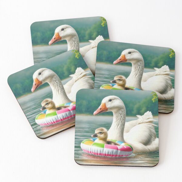 Item preview, Mother Goose With Gosling In an Inflatable Ring designed and sold by Maria Dryfhout.