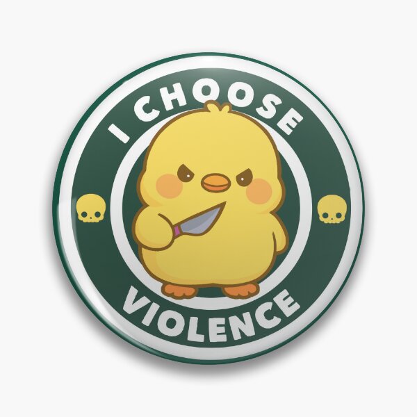Item preview, I Choose Violence Cute Duck Meme designed and sold by FarieArt.