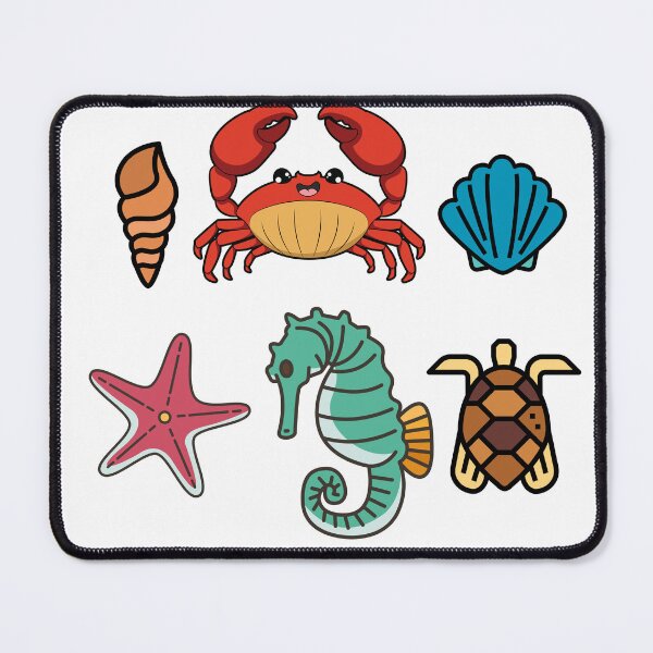 Item preview, Cute Small Beach Animals Vector Art – Fun Coastal Illustration for Apparel, Accessories, and Summer Vacation Vibes designed and sold by knalpot-design.