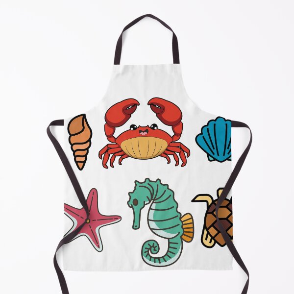 Item preview, Cute Small Beach Animals Vector Art – Fun Coastal Illustration for Apparel, Accessories, and Summer Vacation Vibes designed and sold by knalpot-design.