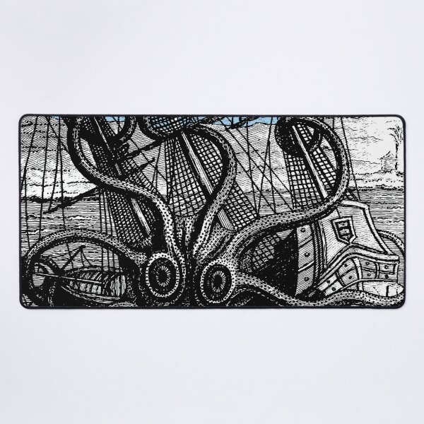 Item preview, Attack of the Giant Octopus or Kracken Sea Monster designed and sold by Pixelchicken.