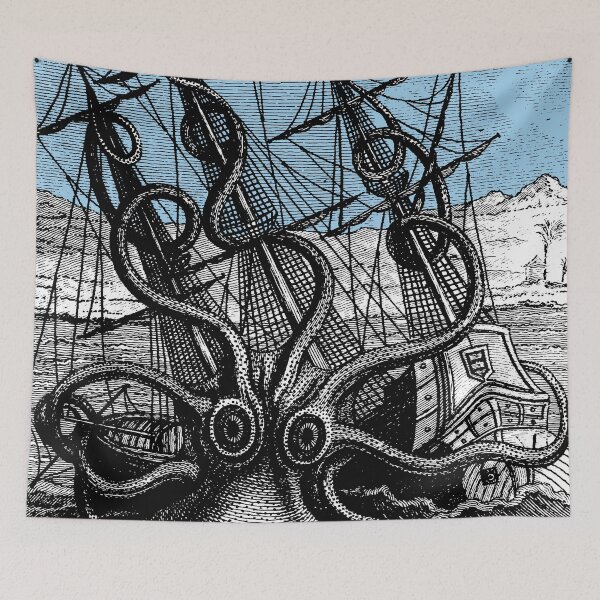 Item preview, Attack of the Giant Octopus or Kracken Sea Monster designed and sold by Pixelchicken.