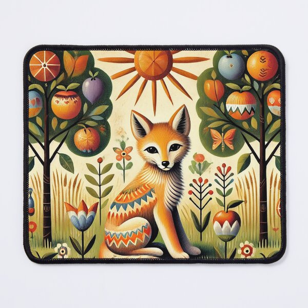 Item preview, Whimsical Red Fox and Fruit Tress designed and sold by alw951.