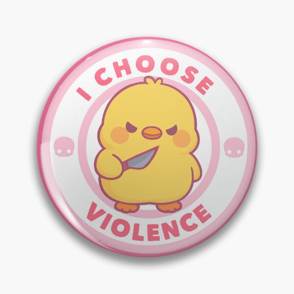 Item preview, I Choose Violence Cute Duck Meme designed and sold by FarieArt.