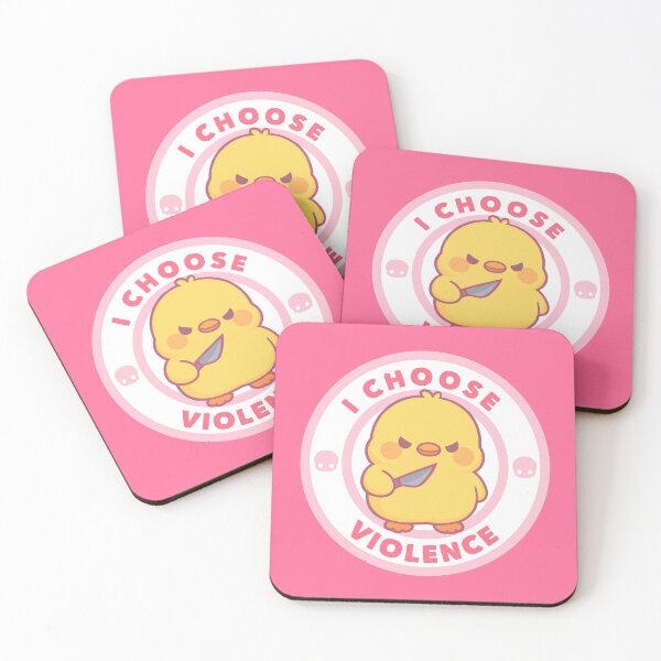 Item preview, I Choose Violence Cute Duck Meme designed and sold by FarieArt.