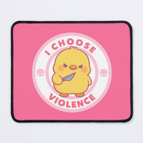 Item preview, I Choose Violence Cute Duck Meme designed and sold by FarieArt.