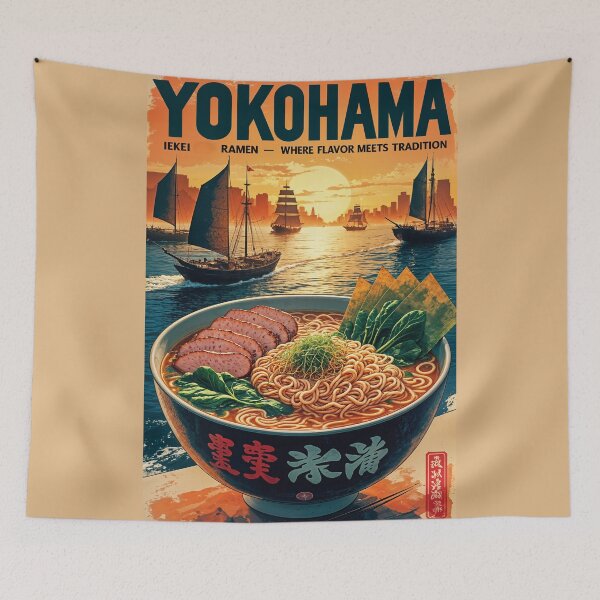 Item preview, Yokohama Iekei Ramen Poster – The Perfect Blend of Flavors designed and sold by Ceemko's Vintage Corner.