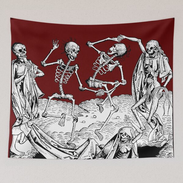 Item preview, Medieval Dance of Death Chronicle of Nuremberg Dancing Skeletons designed and sold by Pixelchicken.
