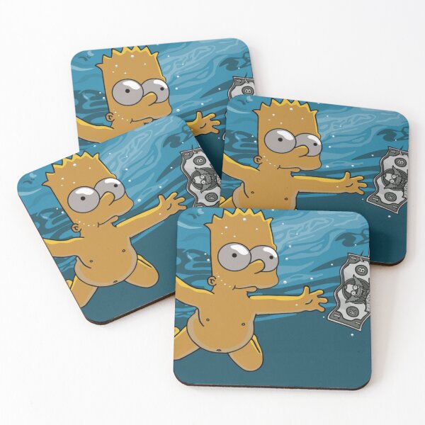 Item preview, Bart Simpson Chasing Money Nirvana Cover Album Cover designed and sold by tangibleart.