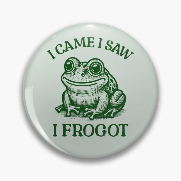 Item preview, I Came I Saw I Frogot Funny Frog Pun designed and sold by KLArtzStore.