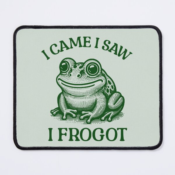 Item preview, I Came I Saw I Frogot Funny Frog Pun designed and sold by KLArtzStore.