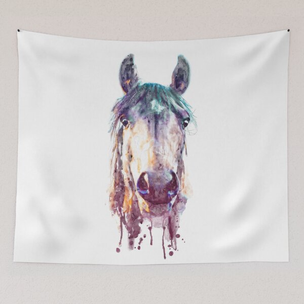 Item preview, Minimalist Horse Watercolor Portrait designed and sold by caracatita75.