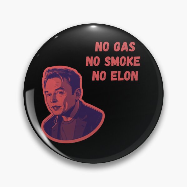 Item preview, No Gas No Smoke No Elon - car stickers posters designed and sold by CapriCreatives.