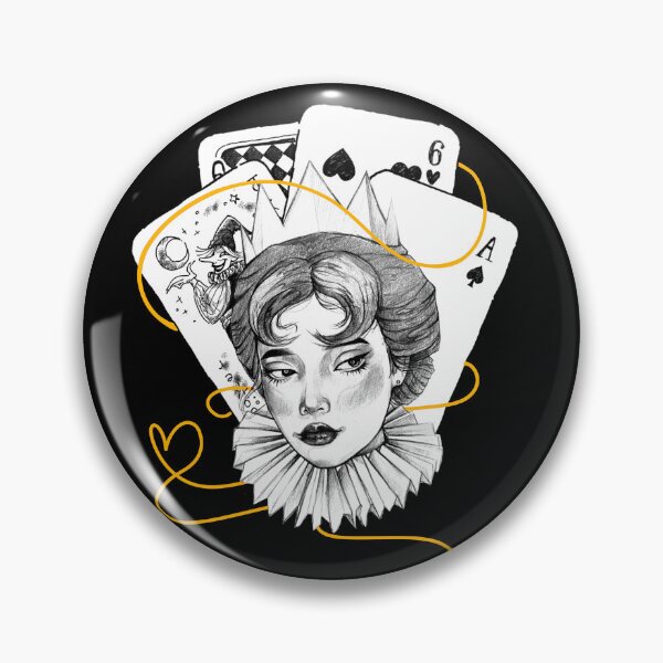 Artikelvorschau, Pokerkarten Königin entworfen und verkauft von FarieArt.