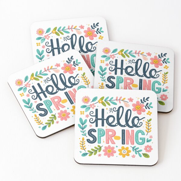 Item preview, Hello Spring cute floral wreath design designed and sold by Kalpa.