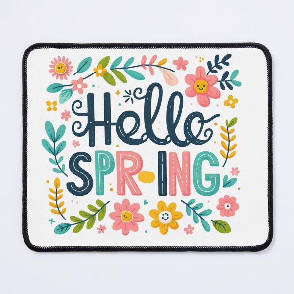 Item preview, Hello Spring cute floral wreath design designed and sold by Kalpa.