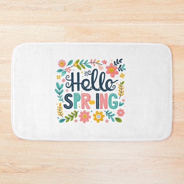 Item preview, Hello Spring cute floral wreath design designed and sold by Kalpa.