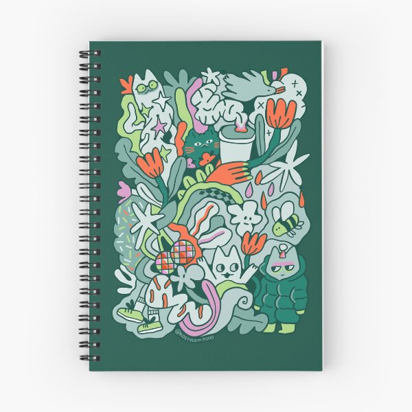 Item preview, Doodle cats, tulips, bee and coffee cup designed and sold by kostolom3000.