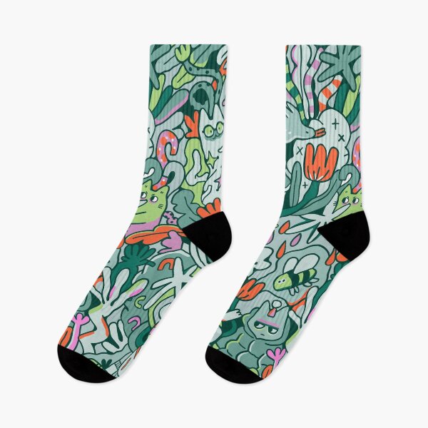 Item preview, Doodle cats, tulips, bee and coffee cup designed and sold by kostolom3000.