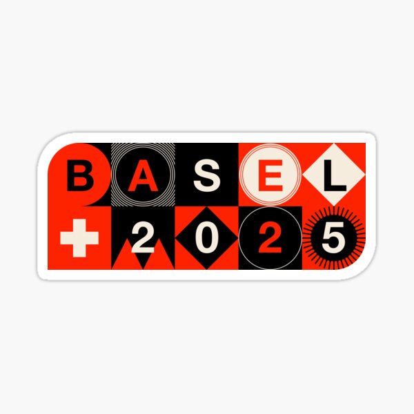 Item preview, Eurovision Basel 2025 – Retro Swiss Graphic Design designed and sold by Carob Cake.