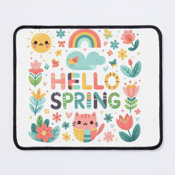 Item preview, Colorful Hello Spring cute floral wreath design designed and sold by Beloved 16.