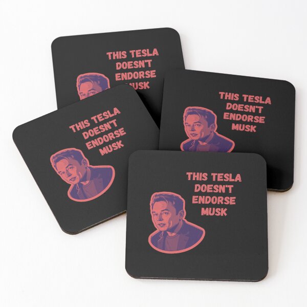 Item preview, This Tesla doesn't endorse musk  - anti elon tesla club stickers designed and sold by CapriCreatives.