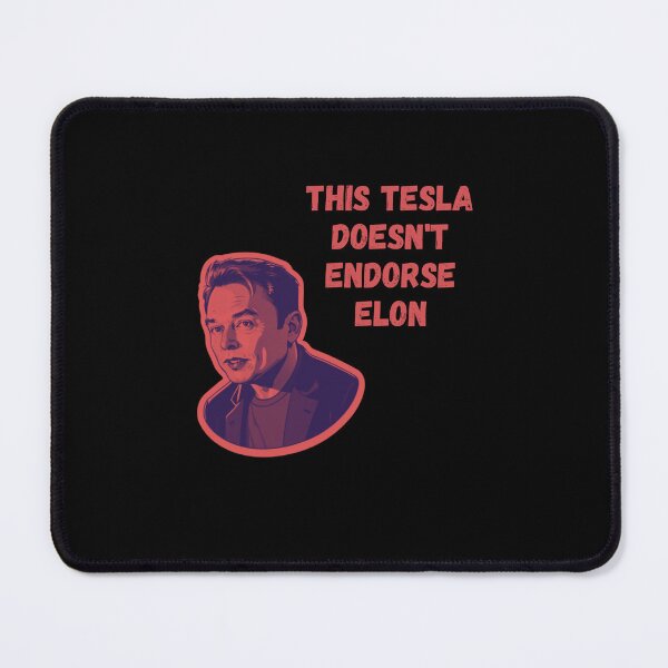 Item preview, This Tesla doesn't endorse elon - anti elon tesla club stickers designed and sold by CapriCreatives.