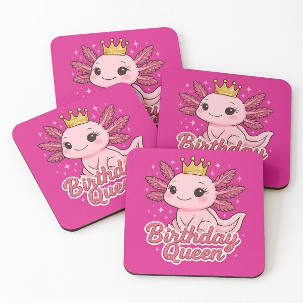Item preview, Birthday Queen – Cute Axolotl Edition designed and sold by Print-Zoo.