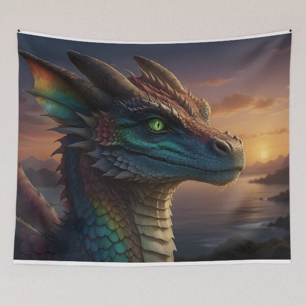 Item preview, Guardian Spirit: Scottish Sunset Dragon designed and sold by ACuriousshoppe.