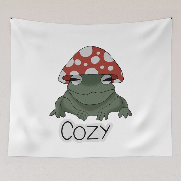 Item preview, Cozy Mushroom frog - Cottagecore Vibes designed and sold by AniMayation.