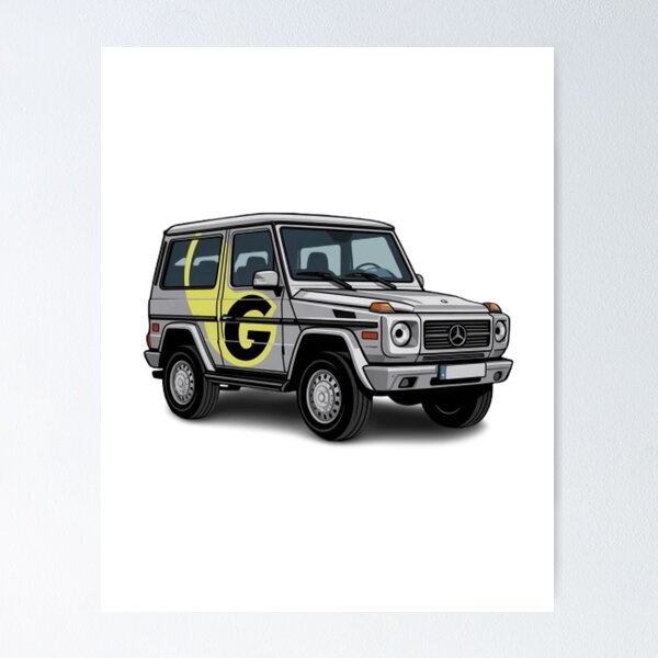 Item preview, G class g wagon silver car designed and sold by Nagikseyanart.
