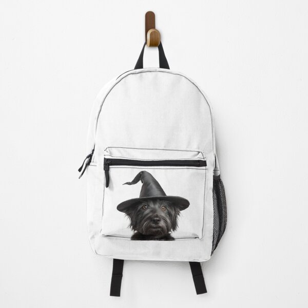 Item preview, Skye Terrier dog Wearing Halloween Witch Hat designed and sold by LazyOwlStore.