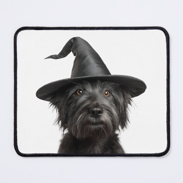 Item preview, Skye Terrier dog Wearing Halloween Witch Hat designed and sold by LazyOwlStore.