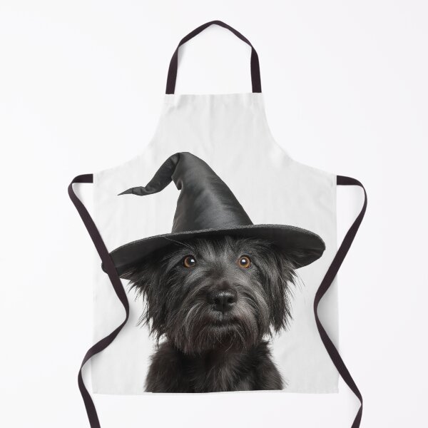 Item preview, Skye Terrier dog Wearing Halloween Witch Hat designed and sold by LazyOwlStore.