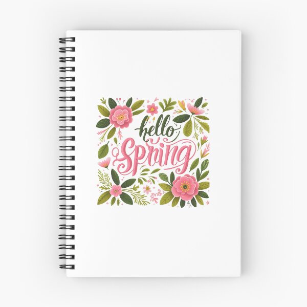 Item preview, Colorful Hello Spring cute floral wreath design designed and sold by Kalpa.