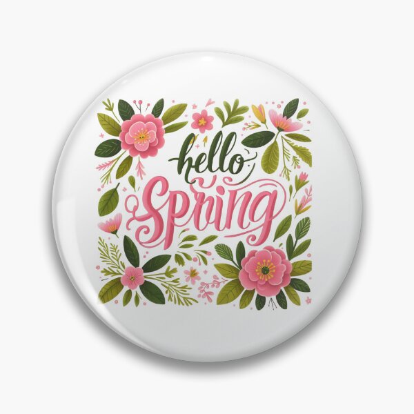 Item preview, Colorful Hello Spring cute floral wreath design designed and sold by Beloved 16.