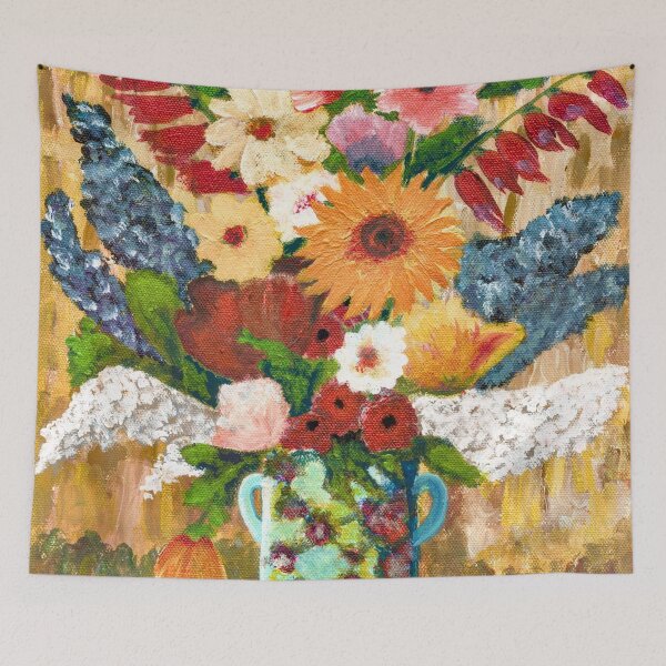Item preview, Floral Bouquet in Blue Vase designed and sold by treedelavie.