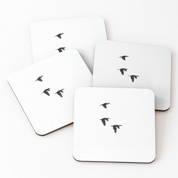 Item preview, Three cormorant in flight on white designed and sold by Brian Scantlebury.