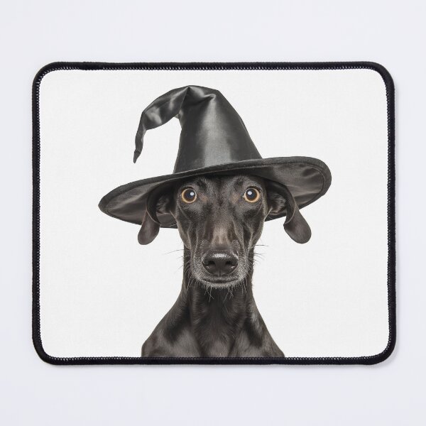 Item preview, Sloughi dog Wearing Halloween Witch Hat designed and sold by LazyOwlStore.