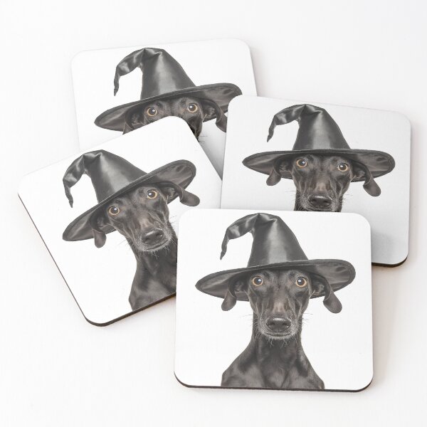 Item preview, Sloughi dog Wearing Halloween Witch Hat designed and sold by LazyOwlStore.