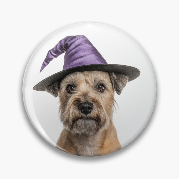 Item preview, Soft Coated Wheaten Terrier dog Wearing Halloween Witch Hat designed and sold by LazyOwlStore.