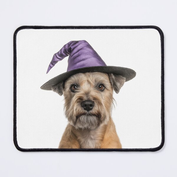 Item preview, Soft Coated Wheaten Terrier dog Wearing Halloween Witch Hat designed and sold by LazyOwlStore.