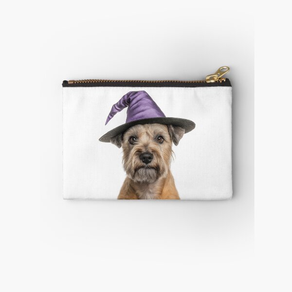 Item preview, Soft Coated Wheaten Terrier dog Wearing Halloween Witch Hat designed and sold by LazyOwlStore.