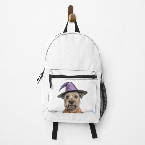 Vista previa del artículo con la obra «Perro terrier de trigo de pelo suave con sombrero de bruja de Halloween», diseñado y vendido por LazyOwlStore.