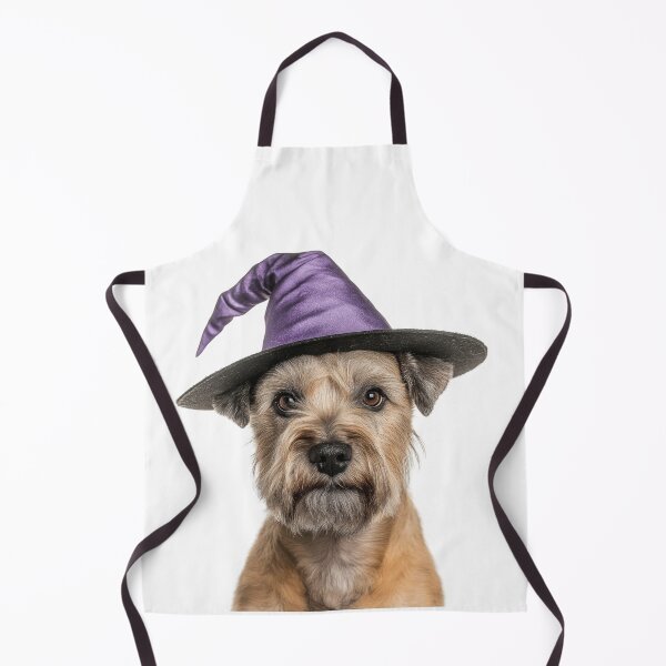 Item preview, Soft Coated Wheaten Terrier dog Wearing Halloween Witch Hat designed and sold by LazyOwlStore.