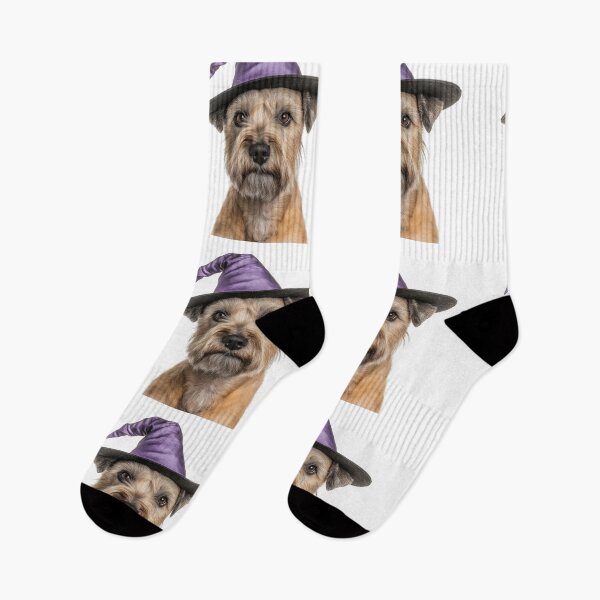 Item preview, Soft Coated Wheaten Terrier dog Wearing Halloween Witch Hat designed and sold by LazyOwlStore.