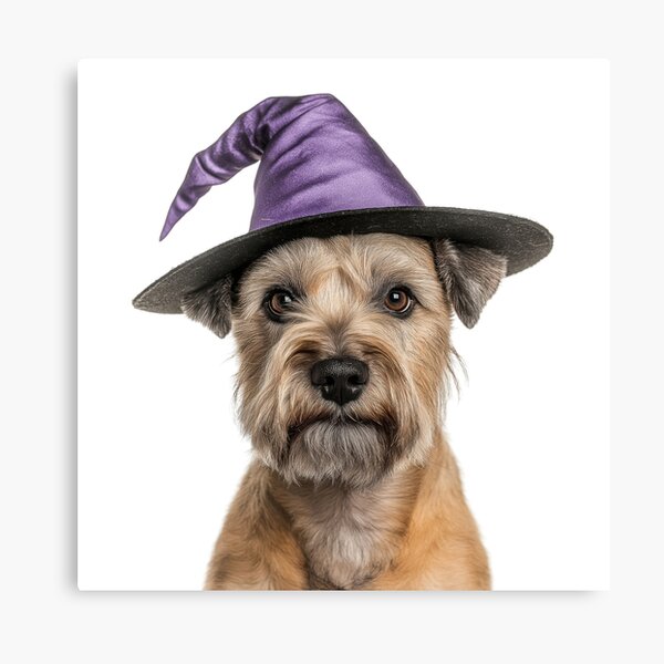 Item preview, Soft Coated Wheaten Terrier dog Wearing Halloween Witch Hat designed and sold by LazyOwlStore.