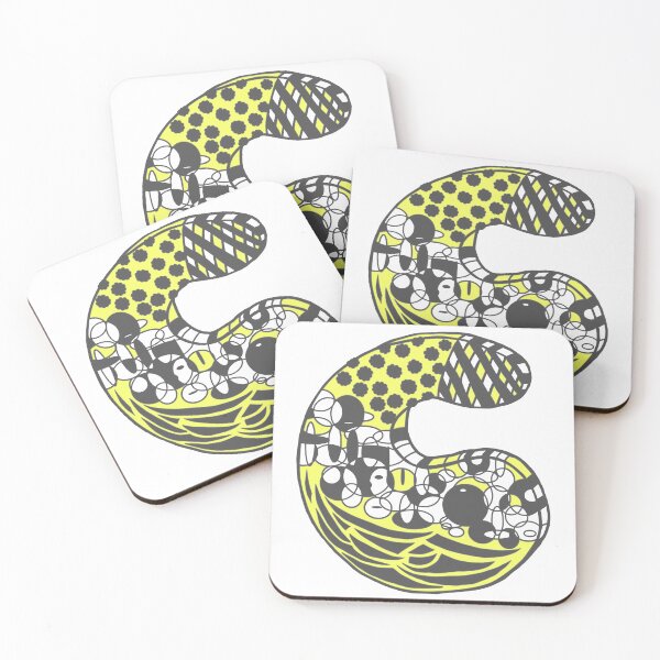 Item preview, Letter C with character in yellow designed and sold by kulkaban.
