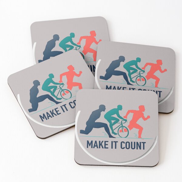 Item preview, Make It Count – Triathlon Motivation for Every Mile designed and sold by Triathlongram.